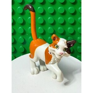 Vintage Disney Oliver & Company Calico Cat Figure 1990s Toy Orange White Brown